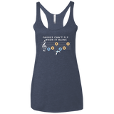 T-Shirts Vintage Navy / X-Small Fairies Can't Fly When It Rains Women's Triblend Racerback Tank