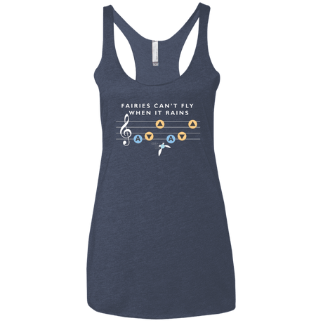 T-Shirts Vintage Navy / X-Small Fairies Can't Fly When It Rains Women's Triblend Racerback Tank