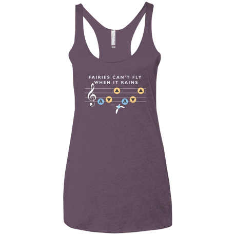 T-Shirts Vintage Purple / X-Small Fairies Can't Fly When It Rains Women's Triblend Racerback Tank