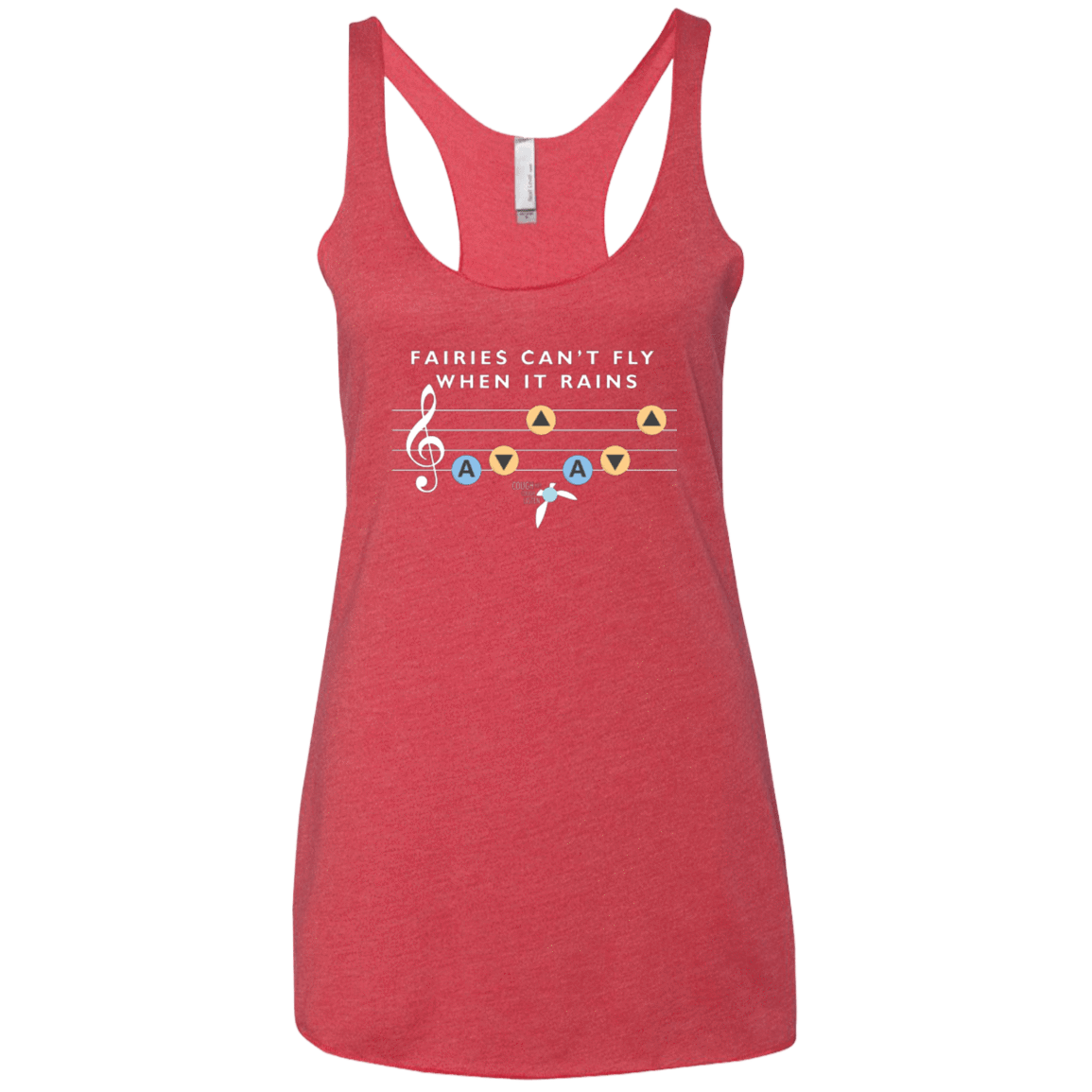 T-Shirts Vintage Red / X-Small Fairies Can't Fly When It Rains Women's Triblend Racerback Tank