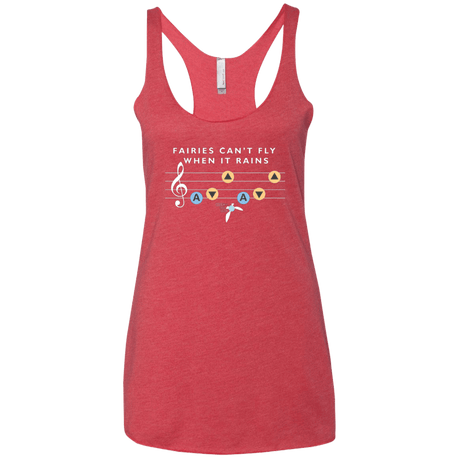 T-Shirts Vintage Red / X-Small Fairies Can't Fly When It Rains Women's Triblend Racerback Tank