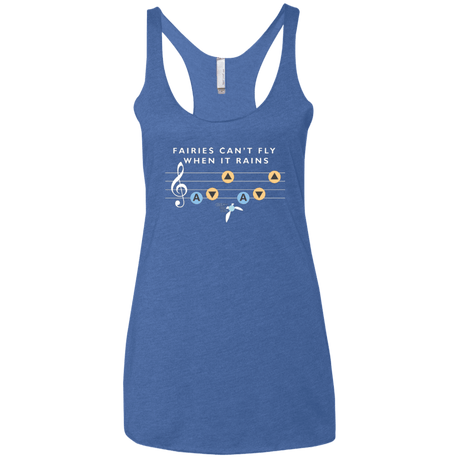 T-Shirts Vintage Royal / X-Small Fairies Can't Fly When It Rains Women's Triblend Racerback Tank