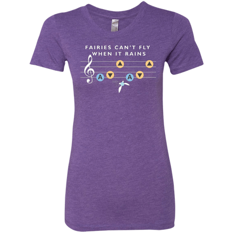 T-Shirts Purple Rush / Small Fairies Can't Fly When It Rains Women's Triblend T-Shirt