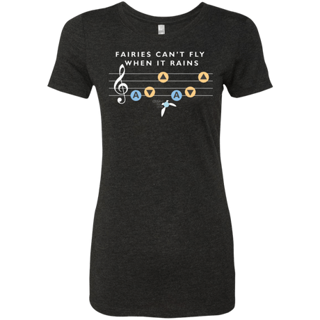 T-Shirts Vintage Black / Small Fairies Can't Fly When It Rains Women's Triblend T-Shirt
