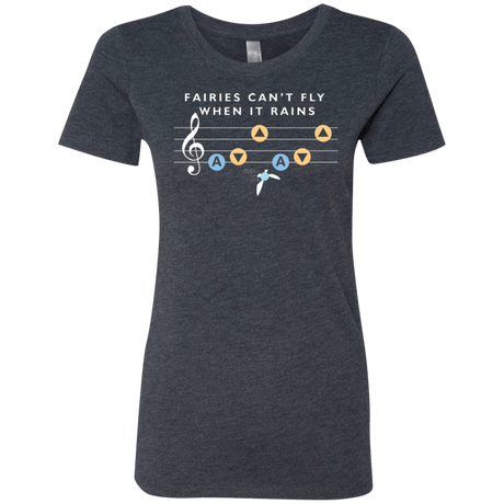 T-Shirts Vintage Navy / Small Fairies Can't Fly When It Rains Women's Triblend T-Shirt
