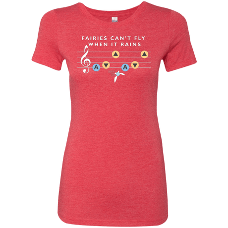 T-Shirts Vintage Red / Small Fairies Can't Fly When It Rains Women's Triblend T-Shirt