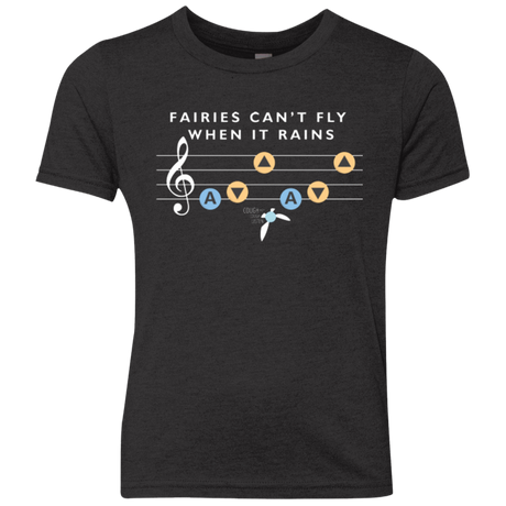 T-Shirts Vintage Black / YXS Fairies Can't Fly When It Rains Youth Triblend T-Shirt