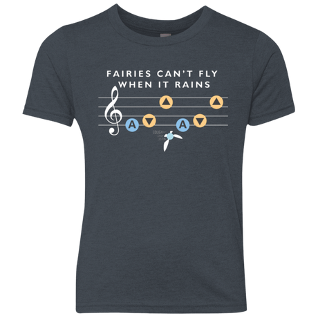 T-Shirts Vintage Navy / YXS Fairies Can't Fly When It Rains Youth Triblend T-Shirt