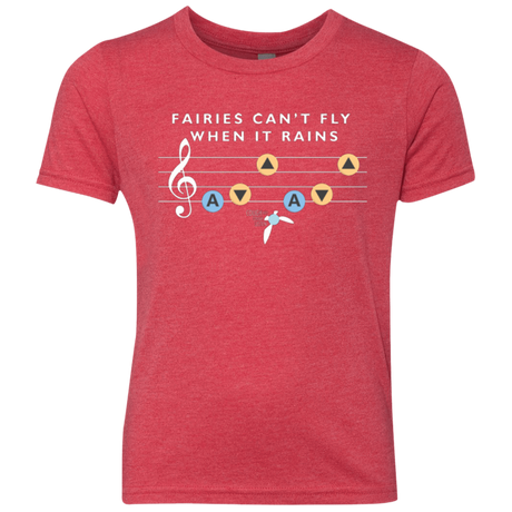 T-Shirts Vintage Red / YXS Fairies Can't Fly When It Rains Youth Triblend T-Shirt