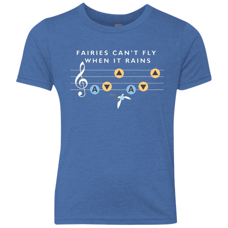 T-Shirts Vintage Royal / YXS Fairies Can't Fly When It Rains Youth Triblend T-Shirt