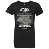 T-Shirts Black / YXS Falcon YT-3000 Girls Premium T-Shirt