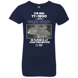 T-Shirts Midnight Navy / YXS Falcon YT-3000 Girls Premium T-Shirt