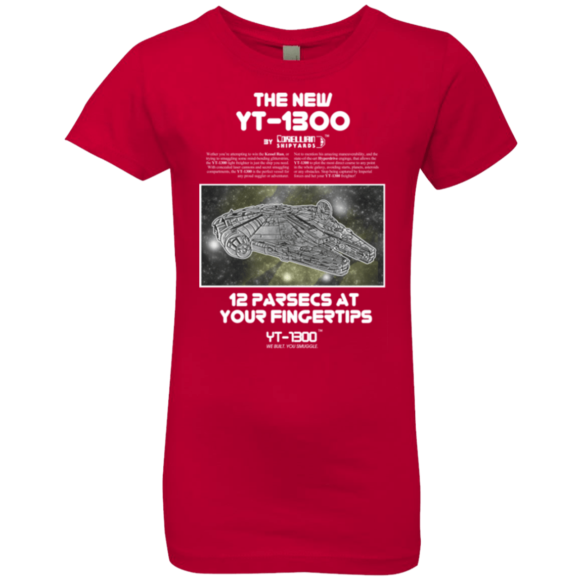 T-Shirts Red / YXS Falcon YT-3000 Girls Premium T-Shirt