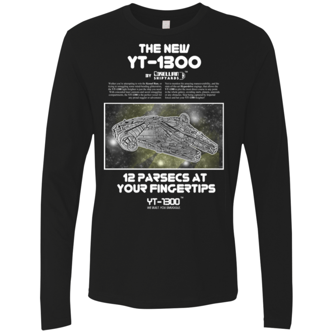 T-Shirts Black / Small Falcon YT-3000 Men's Premium Long Sleeve
