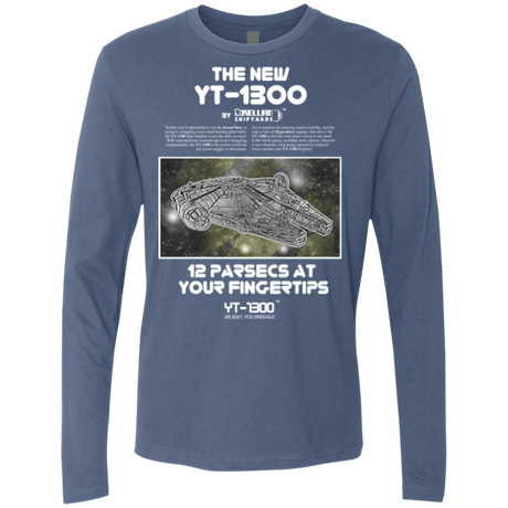 T-Shirts Indigo / Small Falcon YT-3000 Men's Premium Long Sleeve