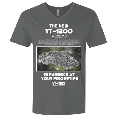 T-Shirts Heavy Metal / X-Small Falcon YT-3000 Men's Premium V-Neck
