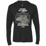 T-Shirts Vintage Black / X-Small Falcon YT-3000 Triblend Long Sleeve Hoodie Tee
