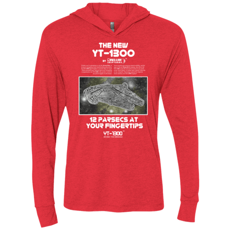 T-Shirts Vintage Red / X-Small Falcon YT-3000 Triblend Long Sleeve Hoodie Tee