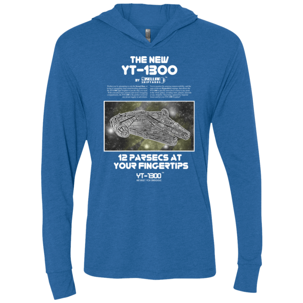 T-Shirts Vintage Royal / X-Small Falcon YT-3000 Triblend Long Sleeve Hoodie Tee