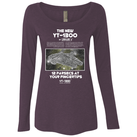 T-Shirts Vintage Purple / Small Falcon YT-3000 Women's Triblend Long Sleeve Shirt