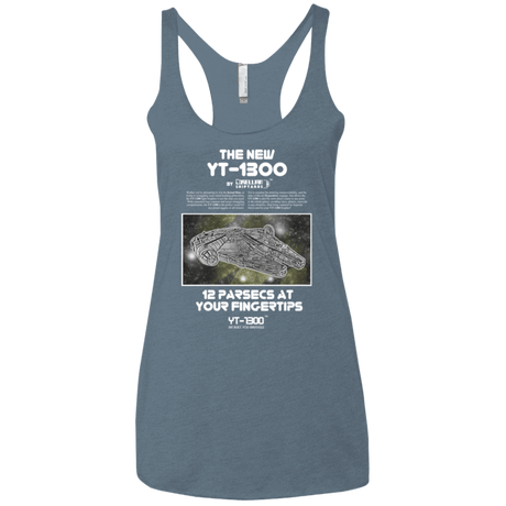 T-Shirts Indigo / X-Small Falcon YT-3000 Women's Triblend Racerback Tank