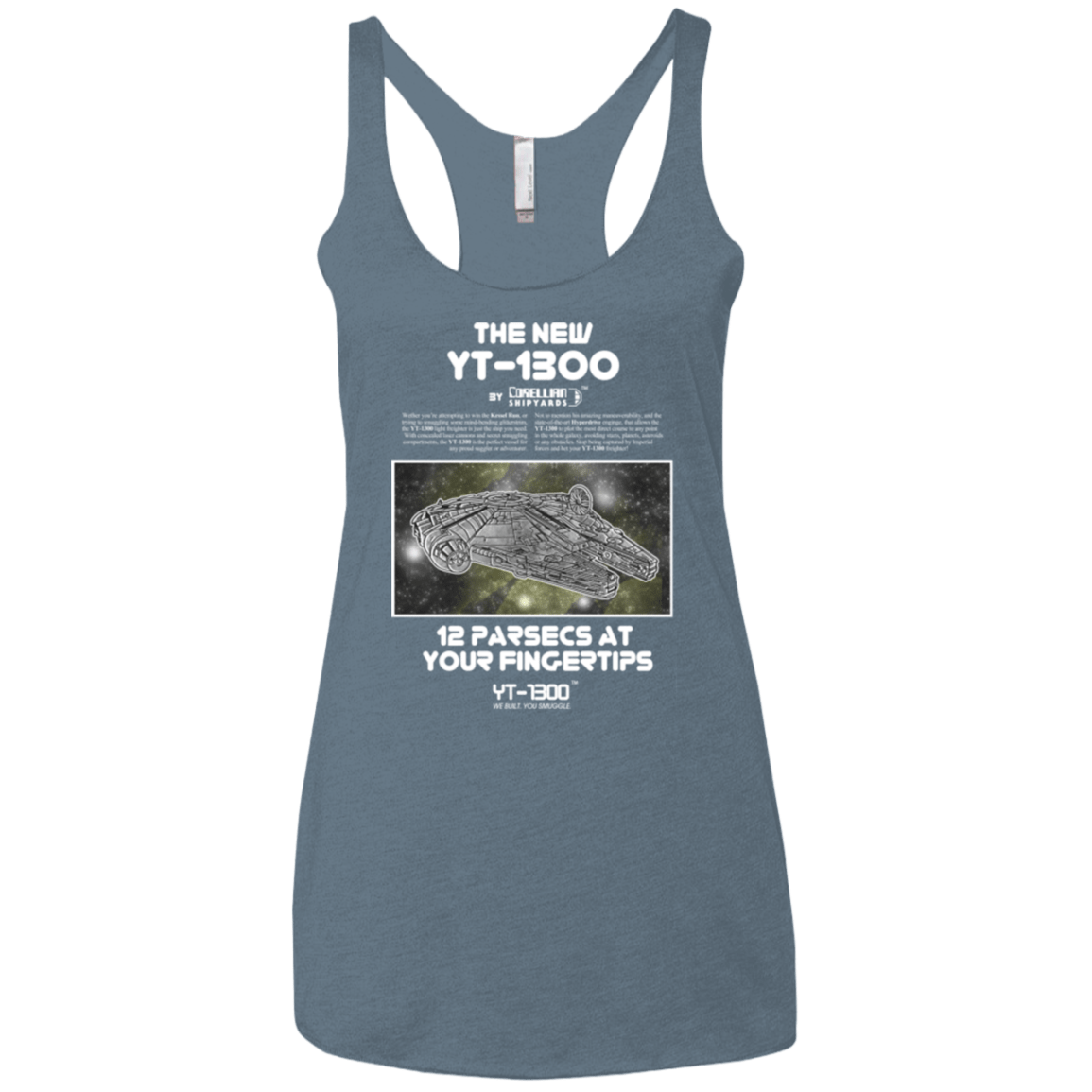 T-Shirts Indigo / X-Small Falcon YT-3000 Women's Triblend Racerback Tank