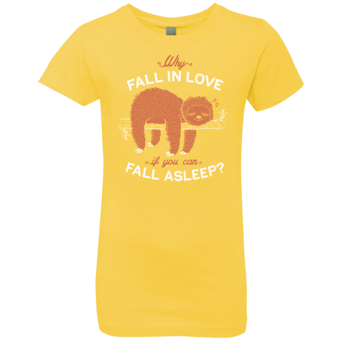 T-Shirts Vibrant Yellow / YXS Fall Asleep Girls Premium T-Shirt