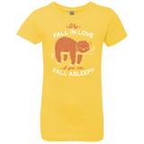 T-Shirts Vibrant Yellow / YXS Fall Asleep Girls Premium T-Shirt