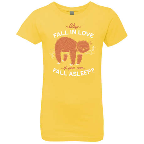 T-Shirts Vibrant Yellow / YXS Fall Asleep Girls Premium T-Shirt