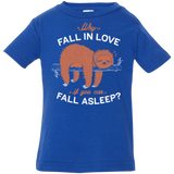 T-Shirts Royal / 6 Months Fall Asleep Infant Premium T-Shirt