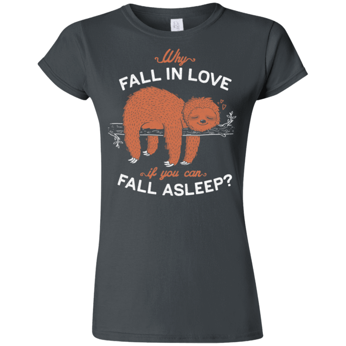 T-Shirts Charcoal / S Fall Asleep Junior Slimmer-Fit T-Shirt