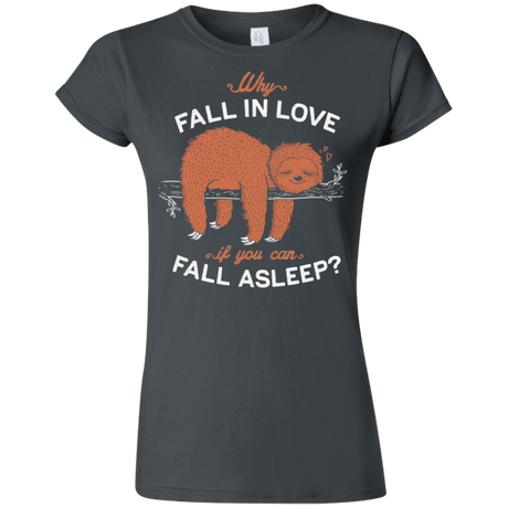 T-Shirts Charcoal / S Fall Asleep Junior Slimmer-Fit T-Shirt