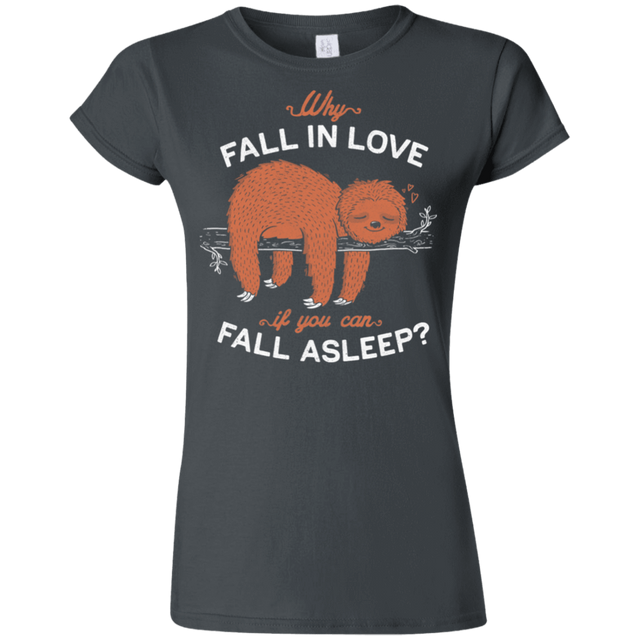 T-Shirts Charcoal / S Fall Asleep Junior Slimmer-Fit T-Shirt