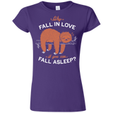 T-Shirts Purple / S Fall Asleep Junior Slimmer-Fit T-Shirt