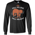 T-Shirts Black / S Fall Asleep Men's Long Sleeve T-Shirt