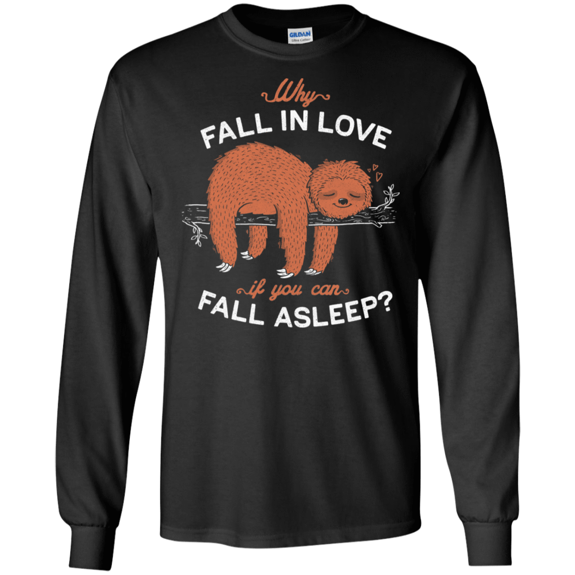 T-Shirts Black / S Fall Asleep Men's Long Sleeve T-Shirt