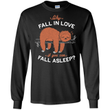 T-Shirts Black / S Fall Asleep Men's Long Sleeve T-Shirt