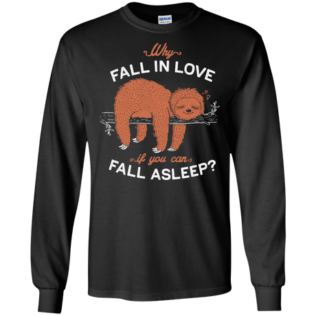 T-Shirts Black / S Fall Asleep Men's Long Sleeve T-Shirt