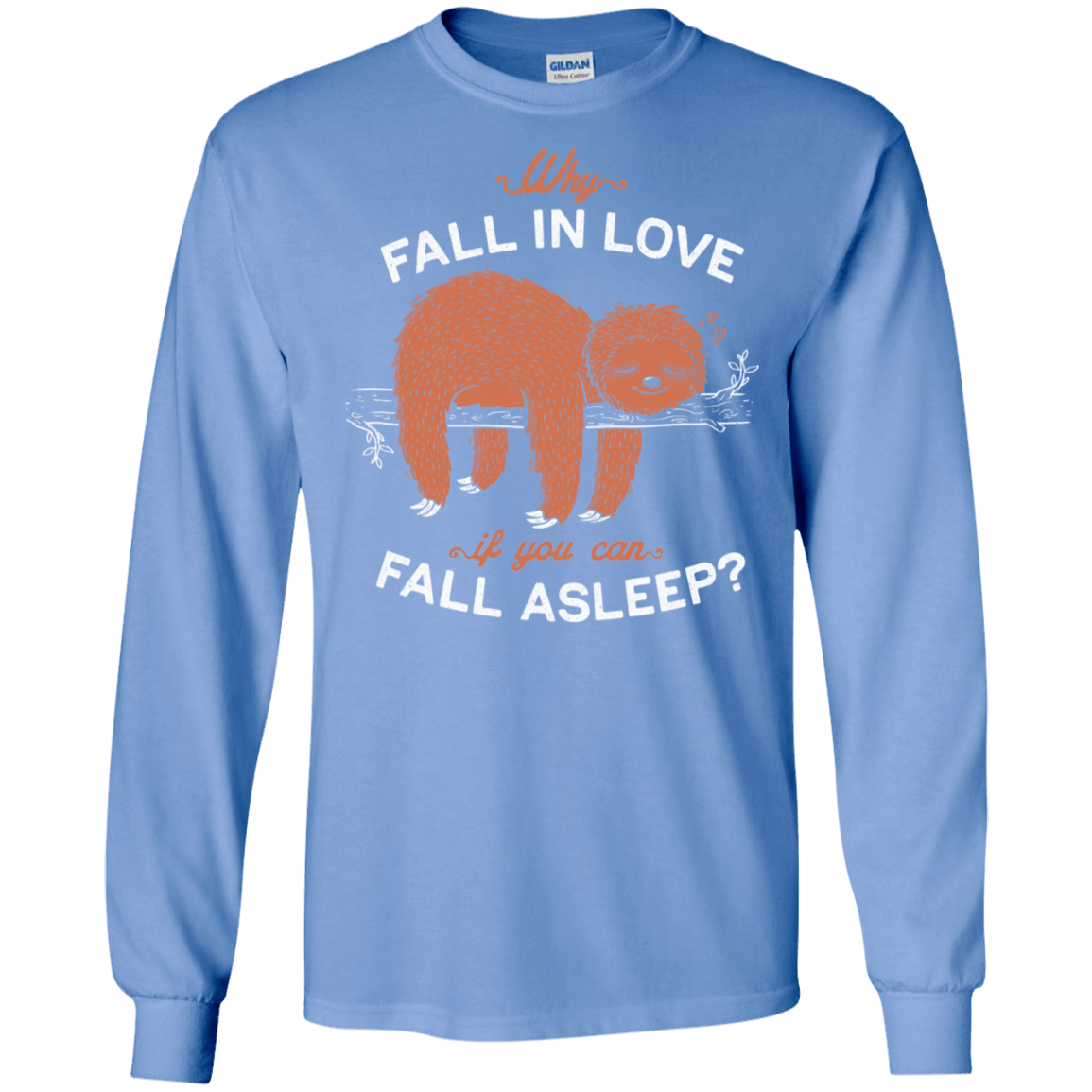 T-Shirts Carolina Blue / S Fall Asleep Men's Long Sleeve T-Shirt