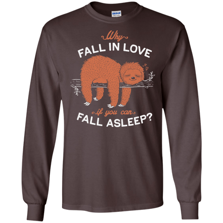 T-Shirts Dark Chocolate / S Fall Asleep Men's Long Sleeve T-Shirt