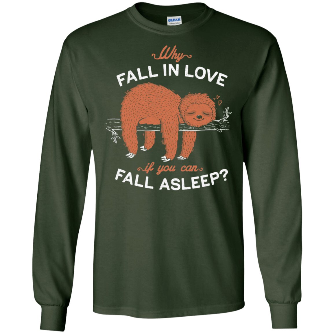 T-Shirts Forest Green / S Fall Asleep Men's Long Sleeve T-Shirt