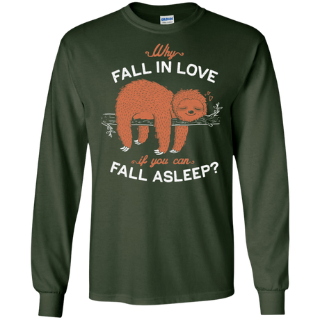 T-Shirts Forest Green / S Fall Asleep Men's Long Sleeve T-Shirt