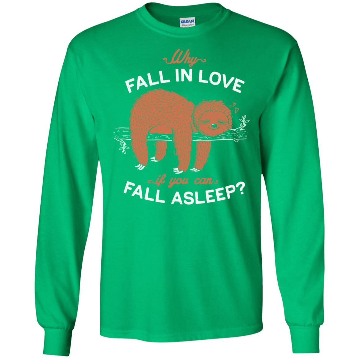 T-Shirts Irish Green / S Fall Asleep Men's Long Sleeve T-Shirt