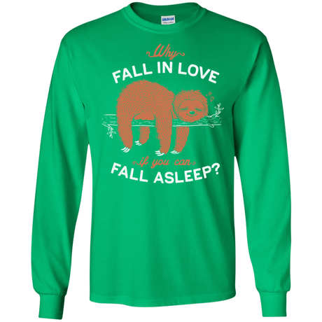 T-Shirts Irish Green / S Fall Asleep Men's Long Sleeve T-Shirt