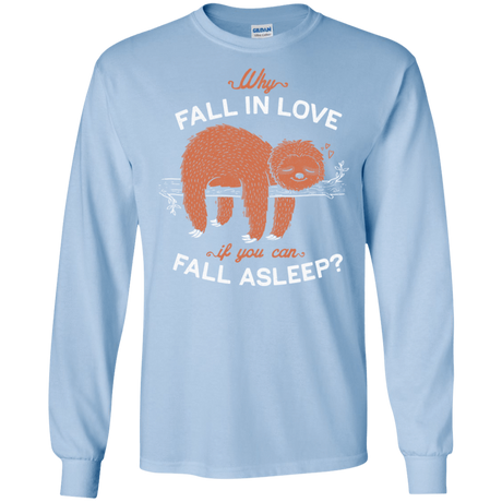 T-Shirts Light Blue / S Fall Asleep Men's Long Sleeve T-Shirt