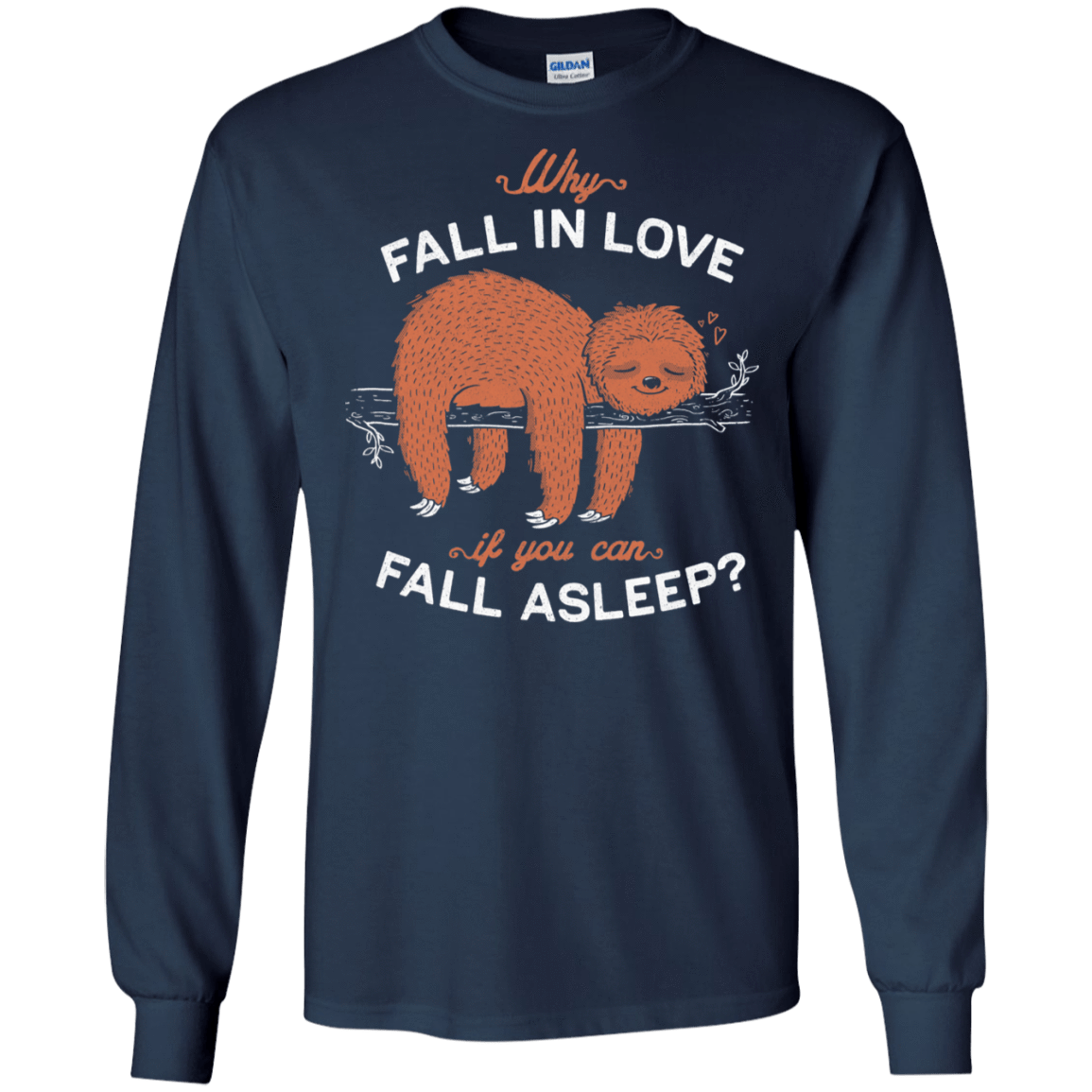 T-Shirts Navy / S Fall Asleep Men's Long Sleeve T-Shirt