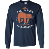 T-Shirts Navy / S Fall Asleep Men's Long Sleeve T-Shirt