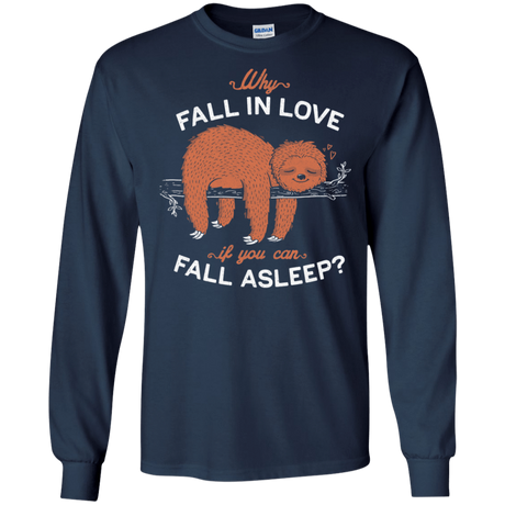 T-Shirts Navy / S Fall Asleep Men's Long Sleeve T-Shirt