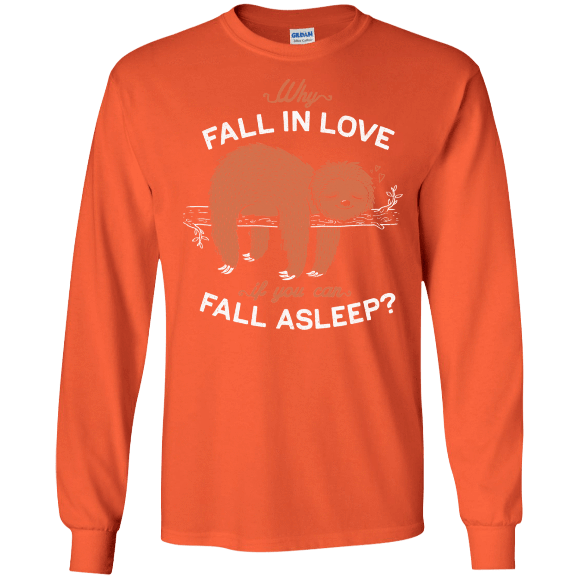 T-Shirts Orange / S Fall Asleep Men's Long Sleeve T-Shirt