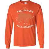 T-Shirts Orange / S Fall Asleep Men's Long Sleeve T-Shirt